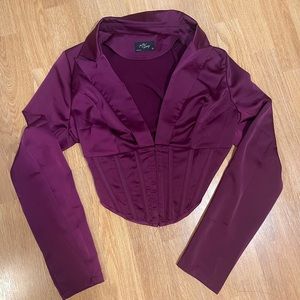 Long sleeve corset top